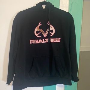 Pink real tree hoodie